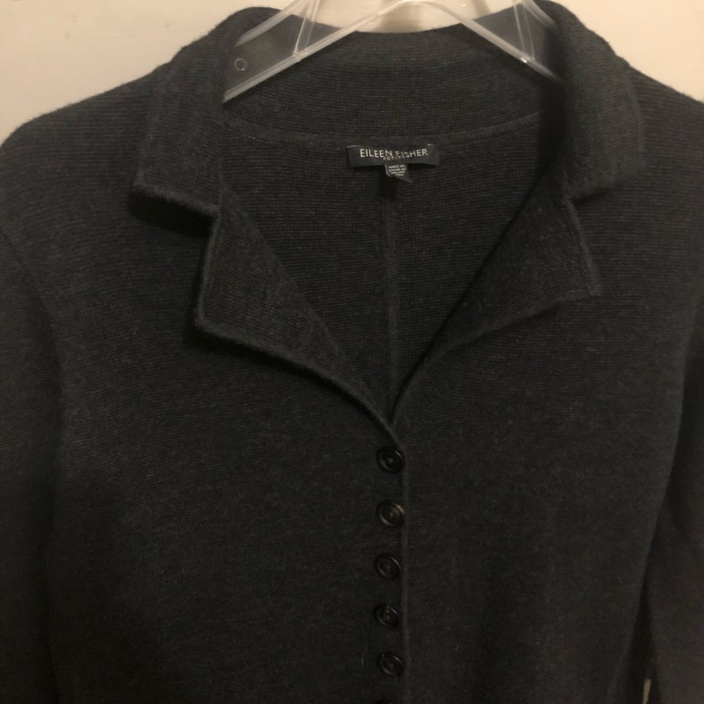 Eileen Fisher Wool Sweater Coat MP - Picture 6 of 12